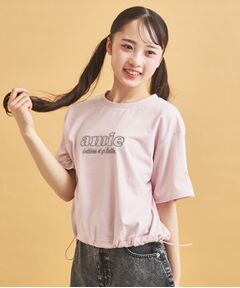 PINK-latte / ピンク ラテ カットソー | ドロストリボンタックトップス