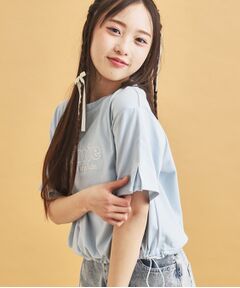 PINK-latte / ピンク ラテ カットソー | ドロストリボンタックトップス