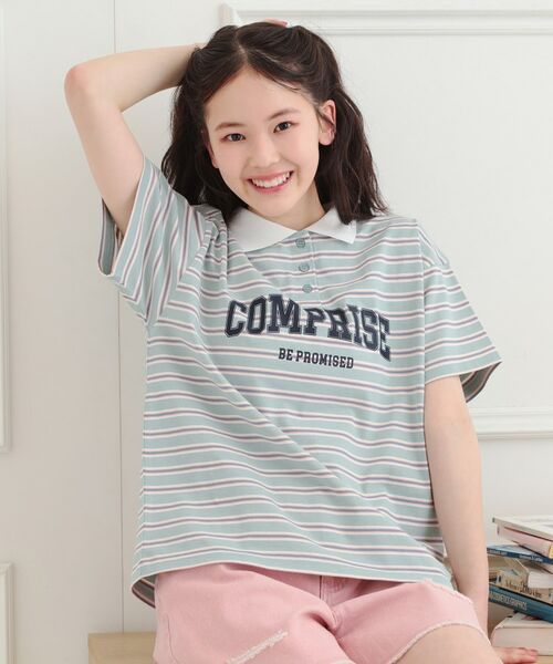 PINK-latte / ピンク ラテ Tシャツ | ラガーシャツTシャツ | 詳細12