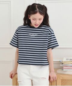 PINK-latte / ピンク ラテ Tシャツ | クロップドボーダーTシャツ