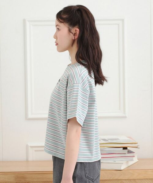 PINK-latte / ピンク ラテ Tシャツ | クロップドボーダーTシャツ | 詳細2