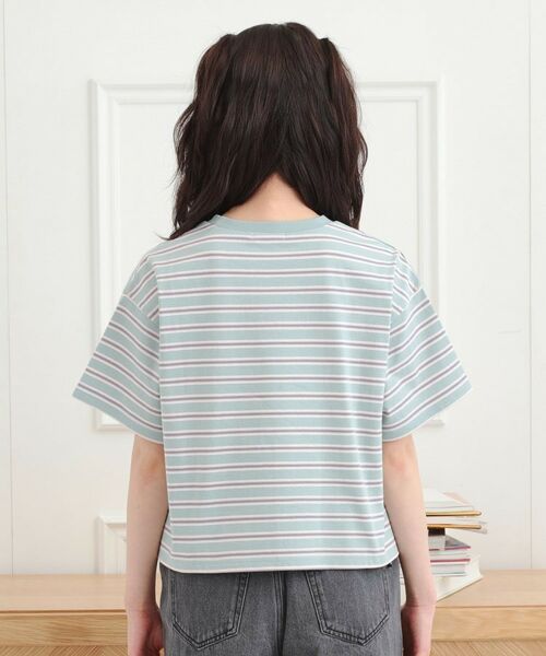 PINK-latte / ピンク ラテ Tシャツ | クロップドボーダーTシャツ | 詳細3