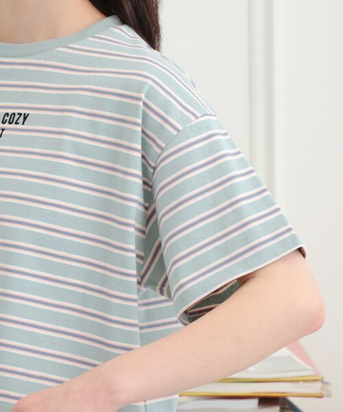 PINK-latte / ピンク ラテ Tシャツ | クロップドボーダーTシャツ | 詳細5