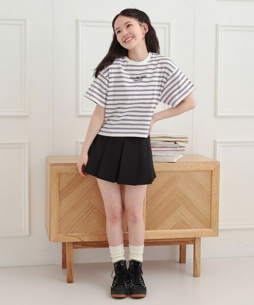 PINK-latte / ピンク ラテ Tシャツ | クロップドボーダーTシャツ | 詳細8