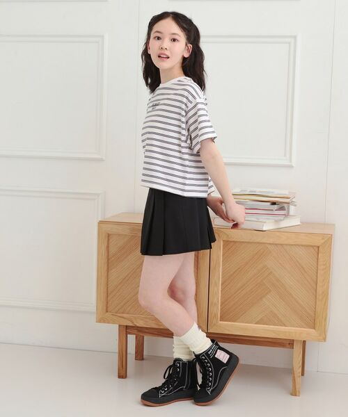 PINK-latte / ピンク ラテ Tシャツ | クロップドボーダーTシャツ | 詳細9