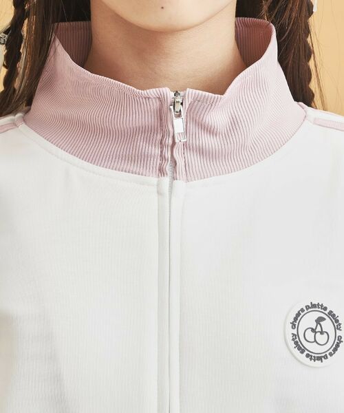 PINK-latte / ピンク ラテ レザーブルゾン・ジャケット | リボンライントラックジャケット | 詳細4