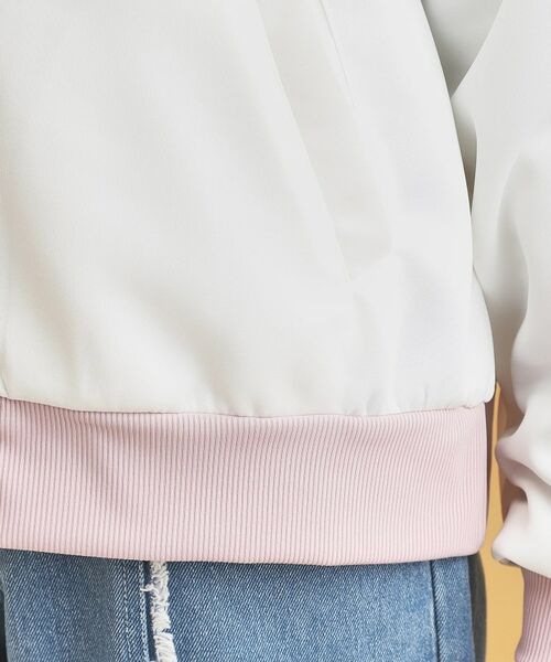 PINK-latte / ピンク ラテ レザーブルゾン・ジャケット | リボンライントラックジャケット | 詳細8