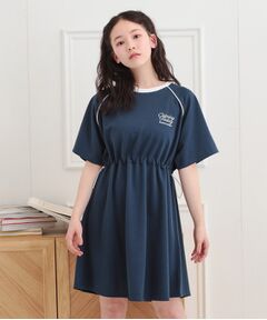 PINK-latte / ピンク ラテ ミニ丈・ひざ丈ワンピース | パイピングドロストTシャツワンピース