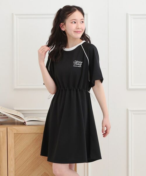 PINK-latte / ピンク ラテ ミニ丈・ひざ丈ワンピース | パイピングドロストTシャツワンピース | 詳細13