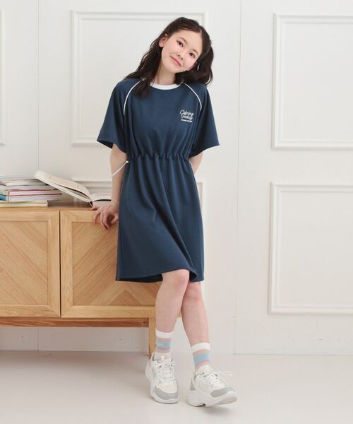 PINK-latte / ピンク ラテ ミニ丈・ひざ丈ワンピース | パイピングドロストTシャツワンピース | 詳細18