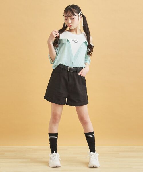 PINK-latte / ピンク ラテ ショート・ハーフ・半端丈パンツ | ベルト付きショートパンツ | 詳細11