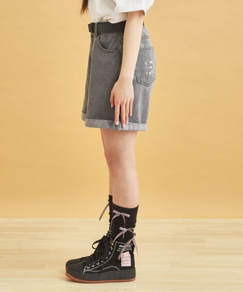 PINK-latte / ピンク ラテ ショート・ハーフ・半端丈パンツ | ベルト付きショートパンツ | 詳細2