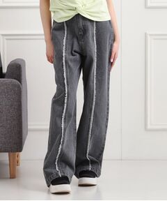 PINK-latte / ピンク ラテ パンツ | センターフリンジデニムパンツ