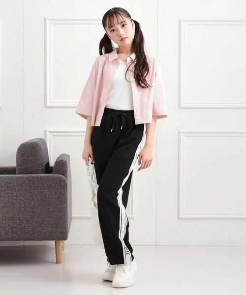 PINK-latte / ピンク ラテ パンツ | ミニ裏毛サイド切替パンツ | 詳細14