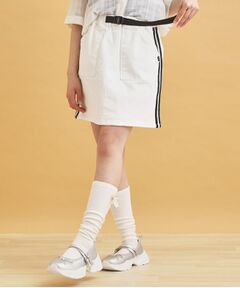 PINK-latte / ピンク ラテ ミニ・ひざ丈スカート | サイドラインストレッチスカート