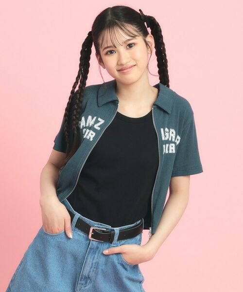 PINK-latte/ピンク ラテ シンプルタンクトップ ブラック(019) 14(140cm) PINK-latte/ピンク ラテ シンプルタンクトップ ブラック(019) 14(140cm)