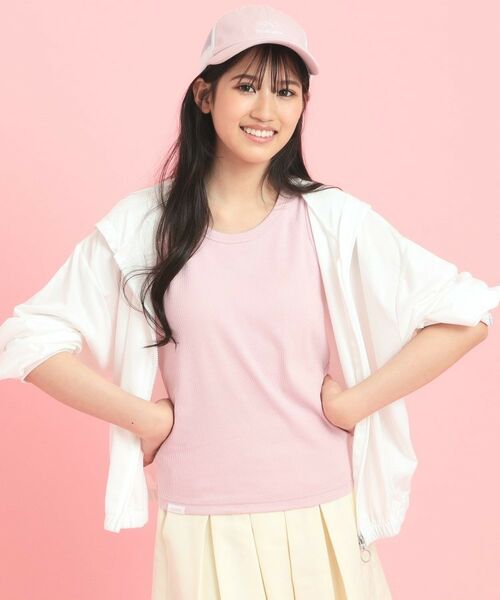PINK-latte/ピンク ラテ シンプルタンクトップ ピンク(071) 14(140cm) PINK-latte/ピンク ラテ シンプルタンクトップ ピンク(071) 14(140cm)