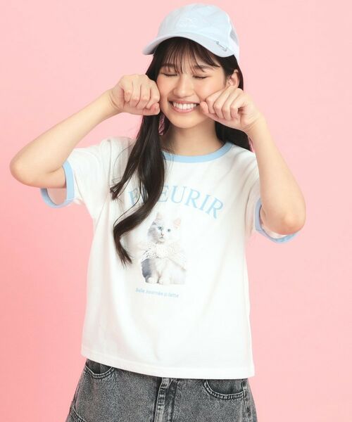 PINK-latte / ピンク ラテ Tシャツ | フォトネコリンガーTシャツ | 詳細15