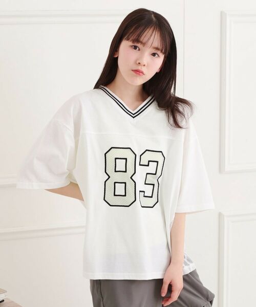 PINK-latte/ピンク ラテ メッシュナンバリング+タンクセット オフホワイト(003) 13(130cm) PINK-latte/ピンク ラテ メッシュナンバリング+タンクセット オフホワイト(003) 13(130cm)