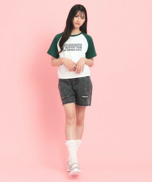 PINK-latte / ピンク ラテ Tシャツ | ラグランTシャツ | 詳細13