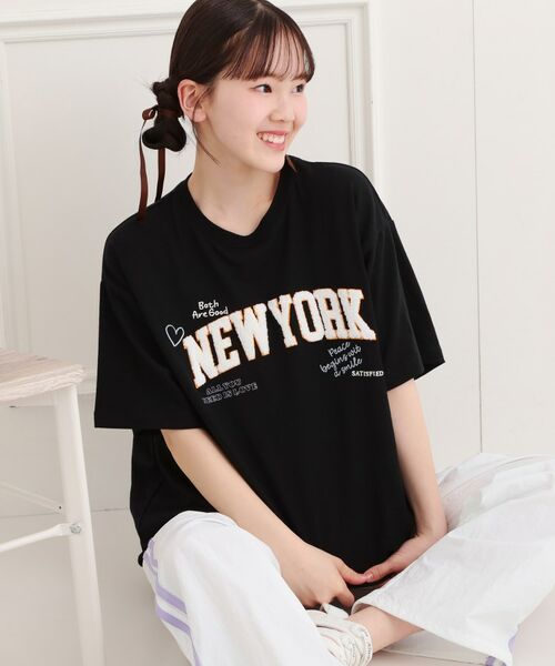 PINK-latte / ピンク ラテ Tシャツ | さがら刺繍ビッグTシャツ | 詳細11