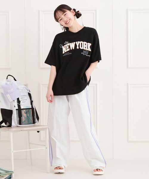 PINK-latte / ピンク ラテ Tシャツ | さがら刺繍ビッグTシャツ | 詳細13