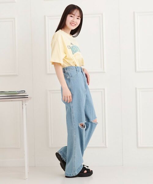 PINK-latte / ピンク ラテ Tシャツ | さがら刺繍ビッグTシャツ | 詳細17