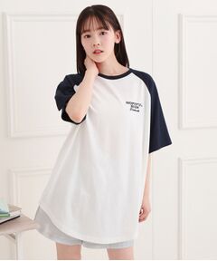 PINK-latte / ピンク ラテ チュニック | ワッペン風チュニックTシャツ