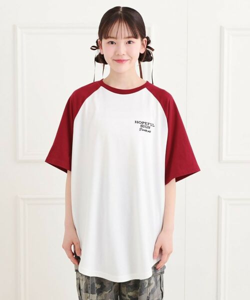 PINK-latte / ピンク ラテ チュニック | ワッペン風チュニックTシャツ | 詳細1