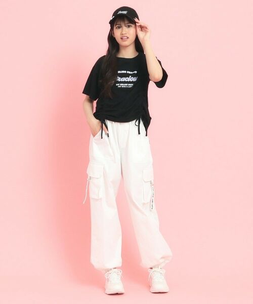 PINK-latte / ピンク ラテ Tシャツ | フロントドロストリボンTシャツ | 詳細11