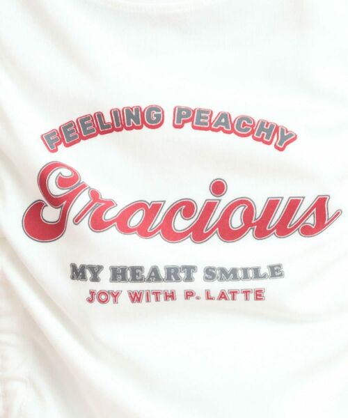 PINK-latte / ピンク ラテ Tシャツ | フロントドロストリボンTシャツ | 詳細9