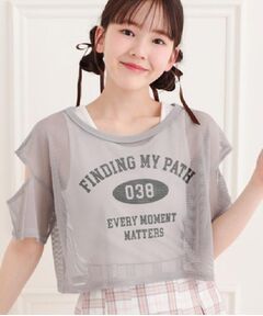 PINK-latte / ピンク ラテ その他トップス | メッシュTシャツ＋タンクセット