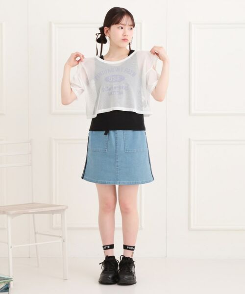 PINK-latte / ピンク ラテ その他トップス | メッシュTシャツ+タンクセット | 詳細10