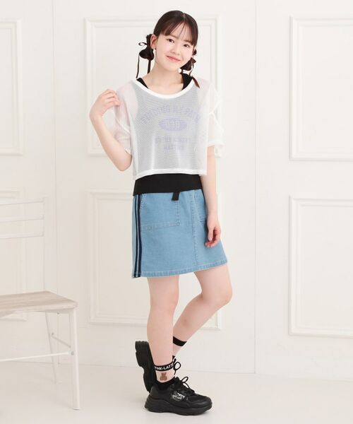 PINK-latte / ピンク ラテ その他トップス | メッシュTシャツ+タンクセット | 詳細11