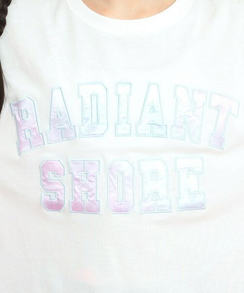 PINK-latte / ピンク ラテ Tシャツ | サテンアップリケカレッジTシャツ | 詳細10