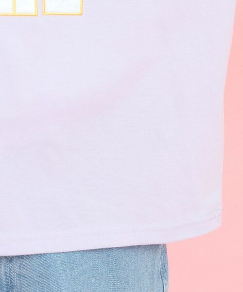 PINK-latte / ピンク ラテ Tシャツ | サテンアップリケカレッジTシャツ | 詳細6