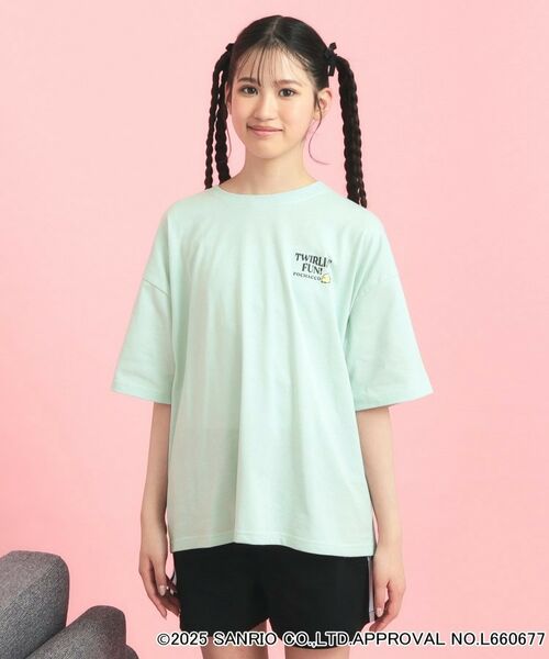 PINK-latte / ピンク ラテ Tシャツ | 【サンリオキャラクターズコラボ】バックロゴビッグTシャツ | 詳細1