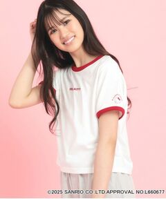 PINK-latte / ピンク ラテ Tシャツ | 【サンリオキャラクターズコラボ】リンガーTシャツ