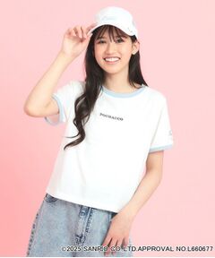 PINK-latte / ピンク ラテ Tシャツ | 【サンリオキャラクターズコラボ】リンガーTシャツ