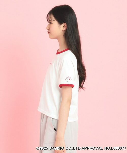 PINK-latte / ピンク ラテ Tシャツ | 【サンリオキャラクターズコラボ】リンガーTシャツ | 詳細2