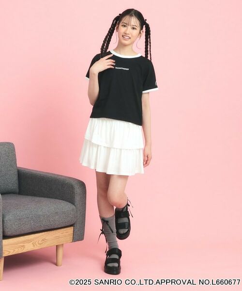 PINK-latte / ピンク ラテ Tシャツ | 【サンリオキャラクターズコラボ】リンガーTシャツ | 詳細9