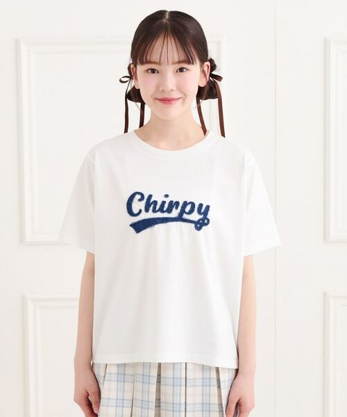 PINK-latte / ピンク ラテ Tシャツ | ツイルアップリケTシャツ | 詳細1