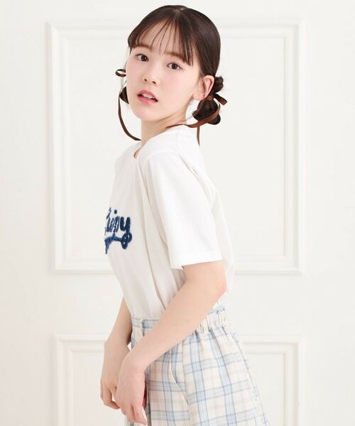 PINK-latte / ピンク ラテ Tシャツ | ツイルアップリケTシャツ | 詳細11