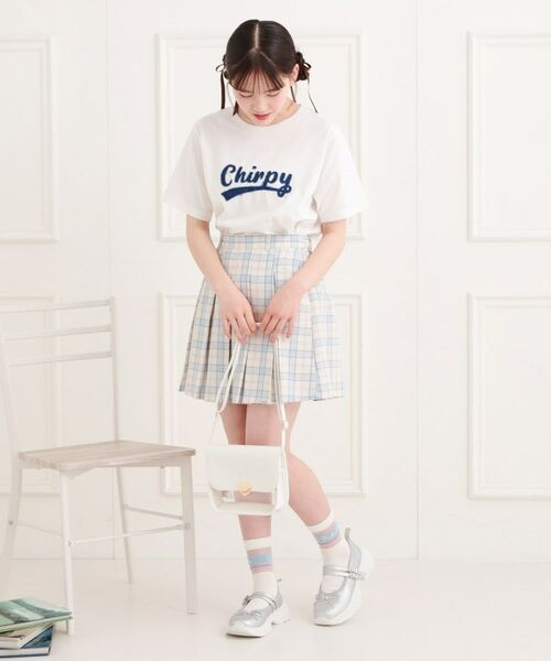 PINK-latte / ピンク ラテ Tシャツ | ツイルアップリケTシャツ | 詳細12