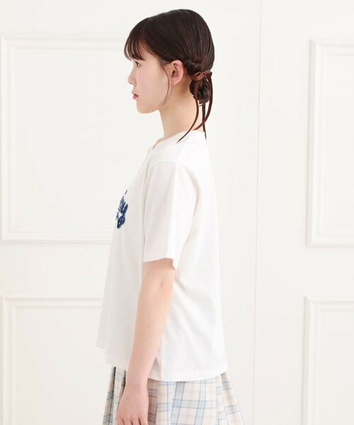 PINK-latte / ピンク ラテ Tシャツ | ツイルアップリケTシャツ | 詳細2