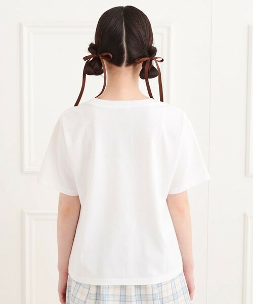 PINK-latte / ピンク ラテ Tシャツ | ツイルアップリケTシャツ | 詳細3