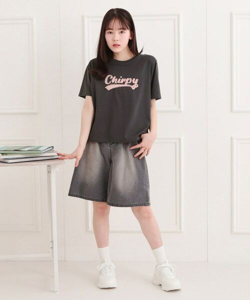 PINK-latte / ピンク ラテ Tシャツ | ツイルアップリケTシャツ | 詳細8