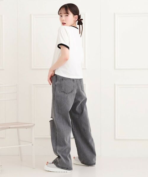 PINK-latte / ピンク ラテ デニムパンツ | 膝ダメージデニムパンツ | 詳細10