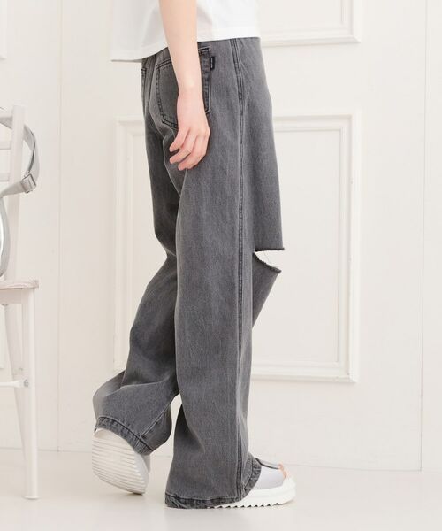 PINK-latte / ピンク ラテ デニムパンツ | 膝ダメージデニムパンツ | 詳細8