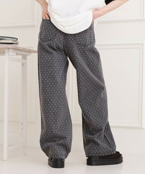 PINK-latte / ピンク ラテ デニムパンツ | ドット柄デニムパンツ | 詳細8